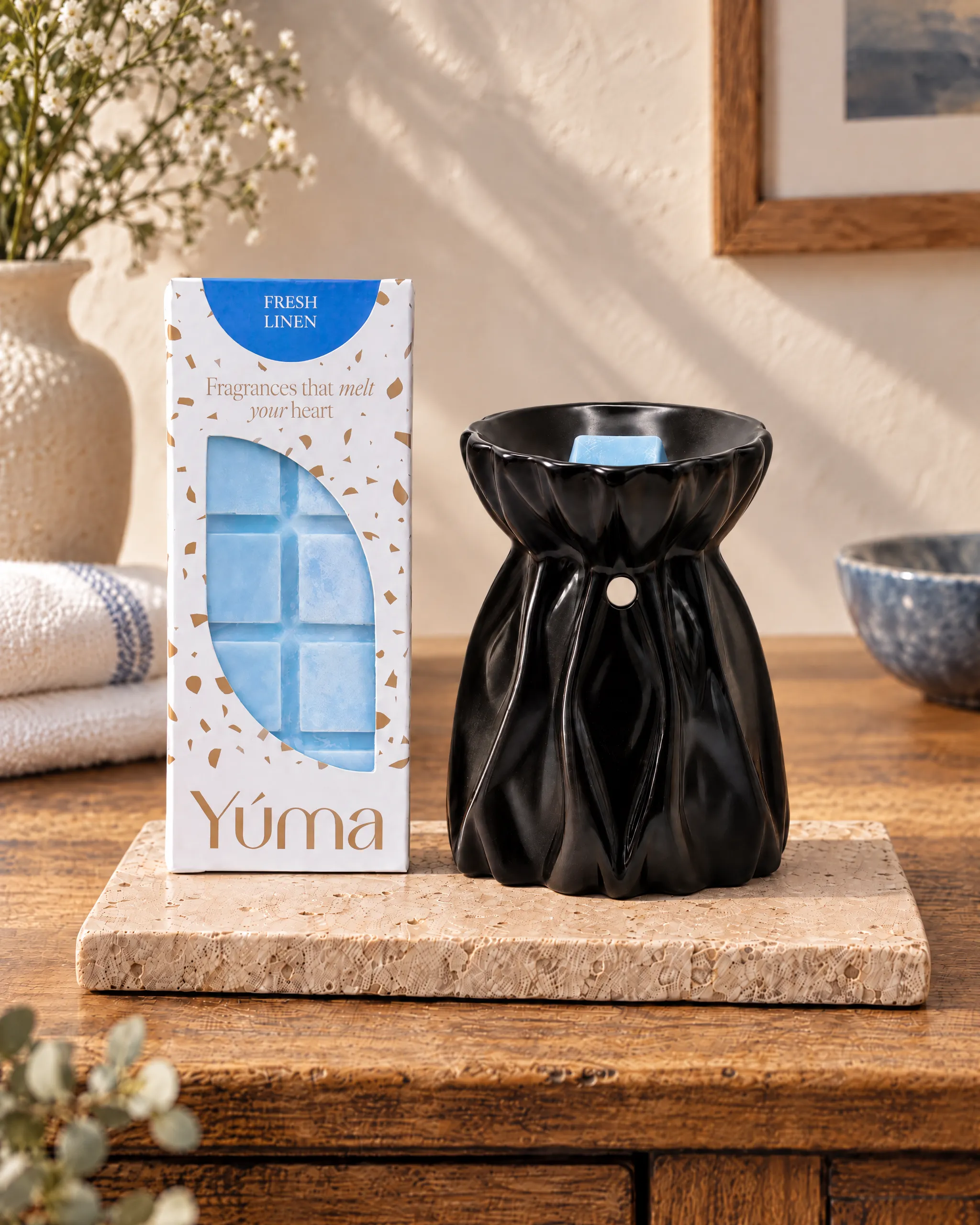 Yúma Fresh Linen Snap Bar in a home setting.
