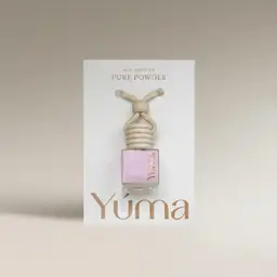Pure Powder Car Diffuser YUMA Pure Powder Car Diffuser in a glass bottle with a wooden cap and cord.