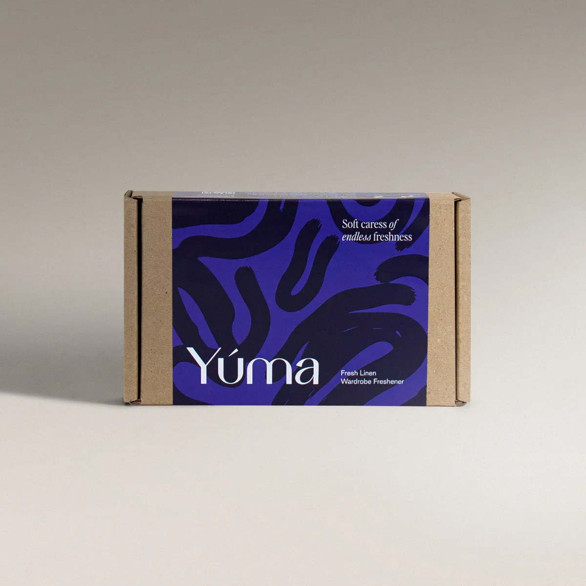 Fresh Linen Wax Tablets - Set of 2 YUMA Fresh Linen paper packaging with a blue label and abstract black details.
